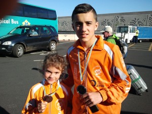 Campeonato Regional de Campo a traves en La Palma el 23-03-2014: Camille bronce y Sergio Plata.