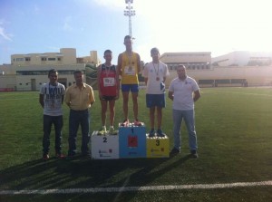 XXXII Campeonato Juegos Escolares de Canarias Cadetes 26-04-2014 en Lanzarote - Daniel 2º y Plata en 1.000 ml.