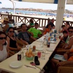 Despues de la competición  en el IV Campeonato de Canarias de Menores el 28 -06-2014 en Fuerteventura de regreso a la Gomera Comida en La playa de las vistas - Las Américas