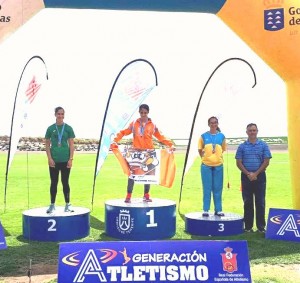 Campeonato Canarias Cadetes Juveniles y por clubes 12 y 13 Mayo 2018 . Lucy Campeona Jabalina 34.88 m.